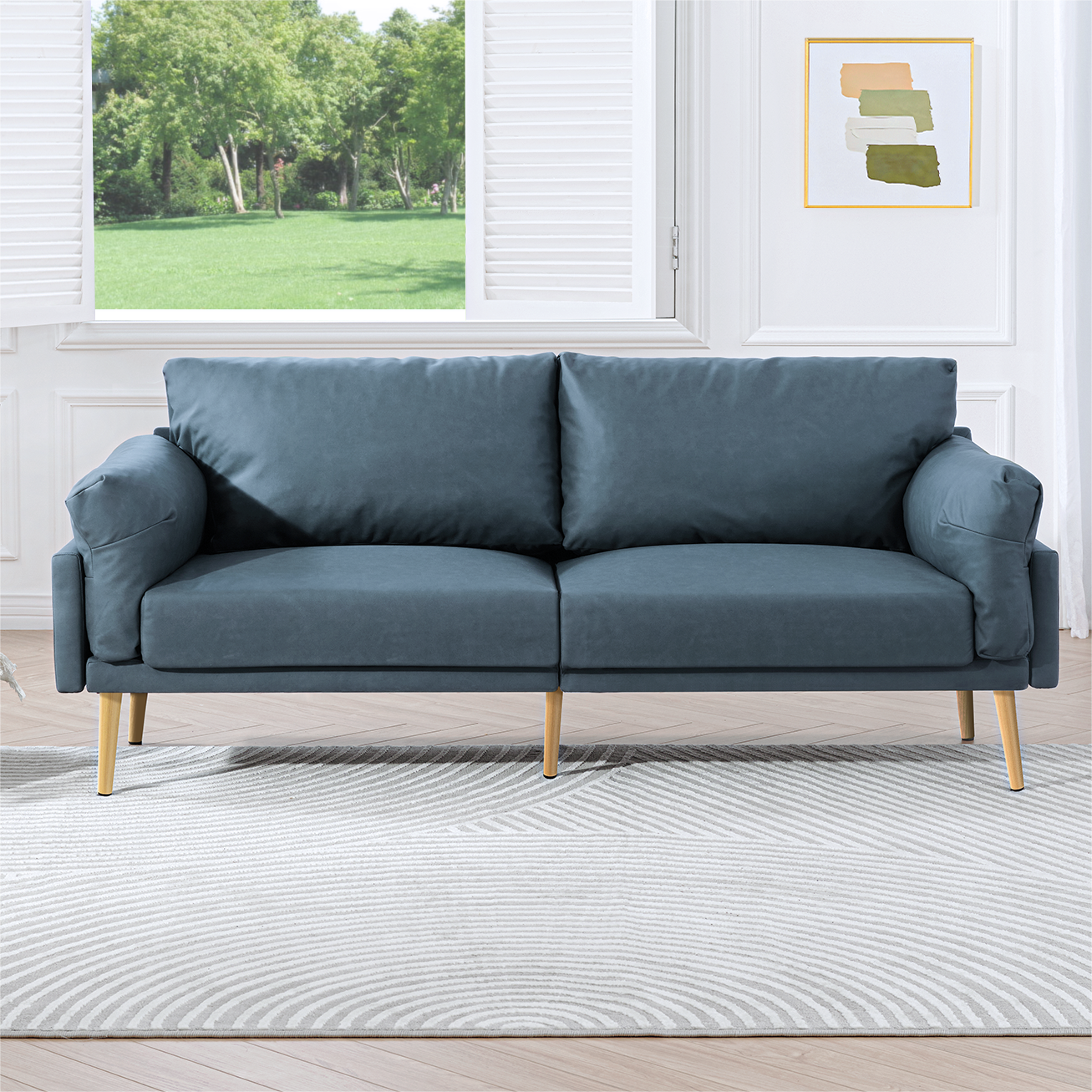 Flora Suede Fabric Sofa