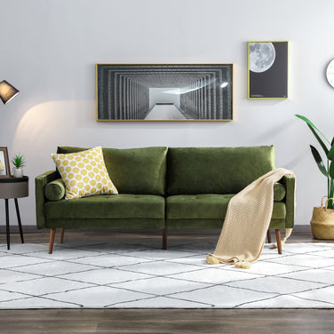Nora Velvet Sofa, Green