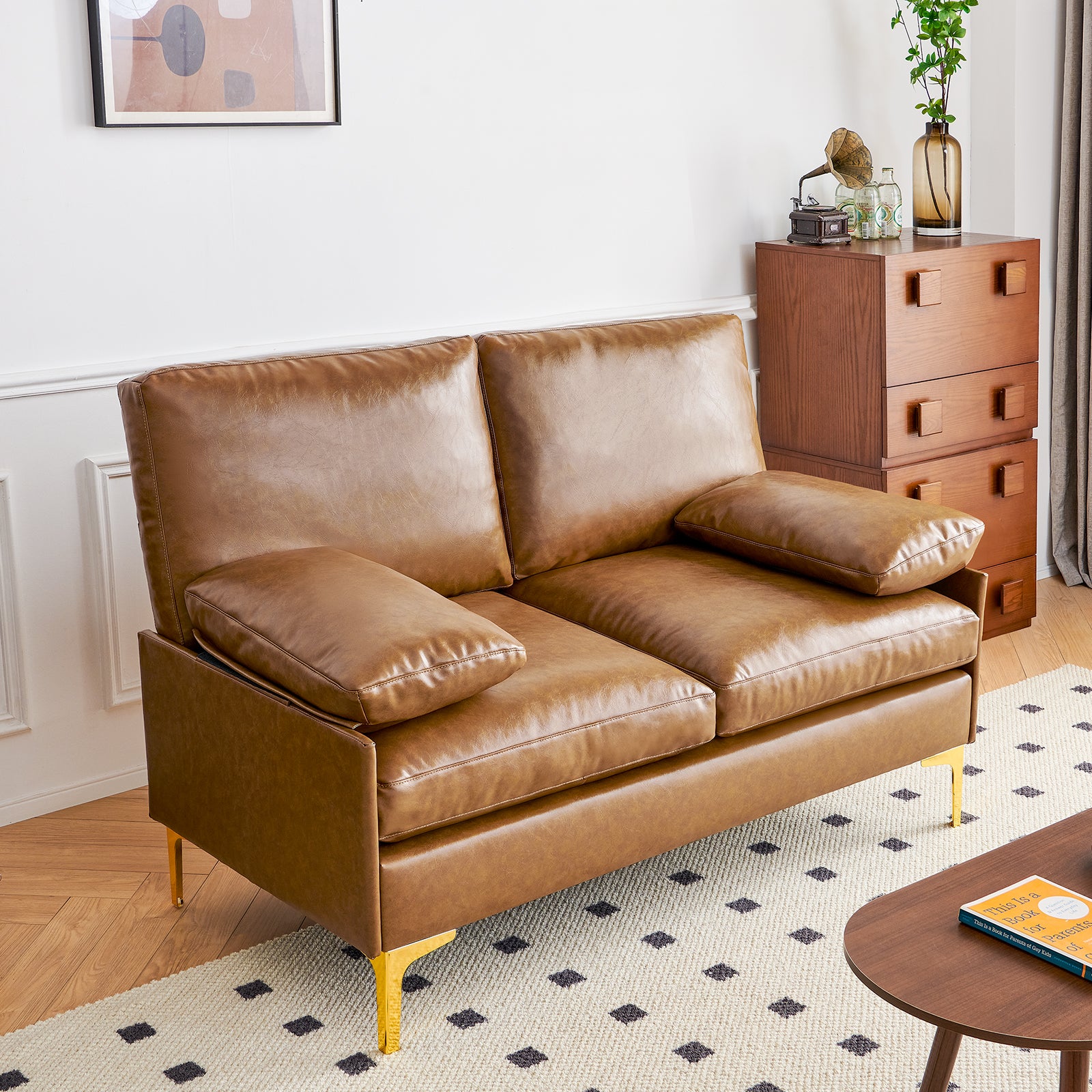 Irostan Faux Leather Sectional Sofa