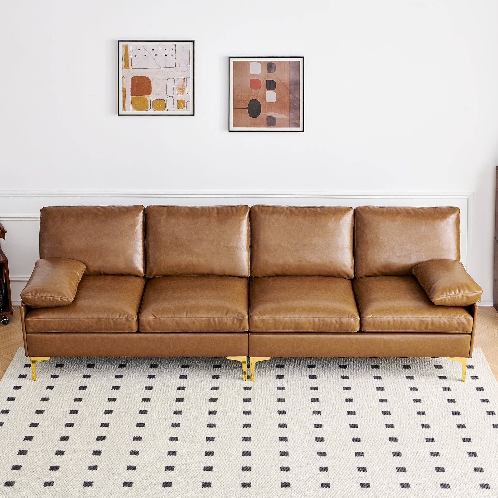 Irostan Faux Leather Sectional Sofa