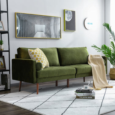 Nora Velvet Sofa, Green