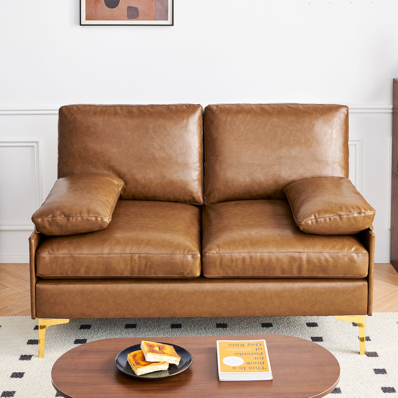 Irostan Faux Leather Sectional Sofa