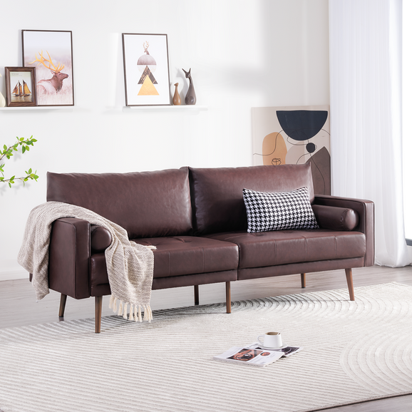Nora Faux Leather Sofa
