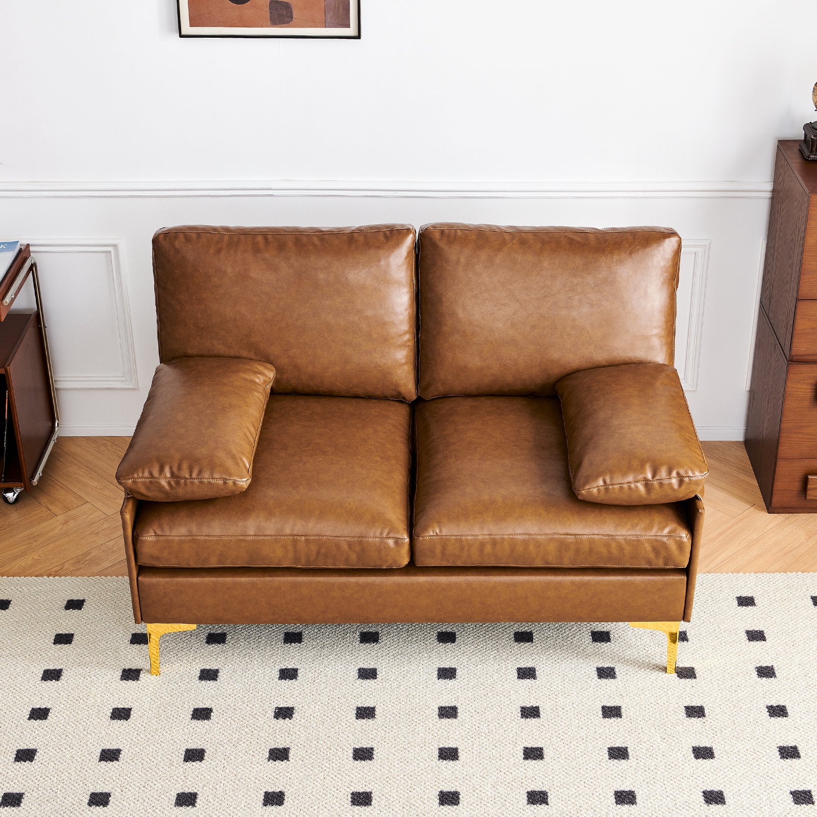 Irostan Faux Leather Sectional Sofa