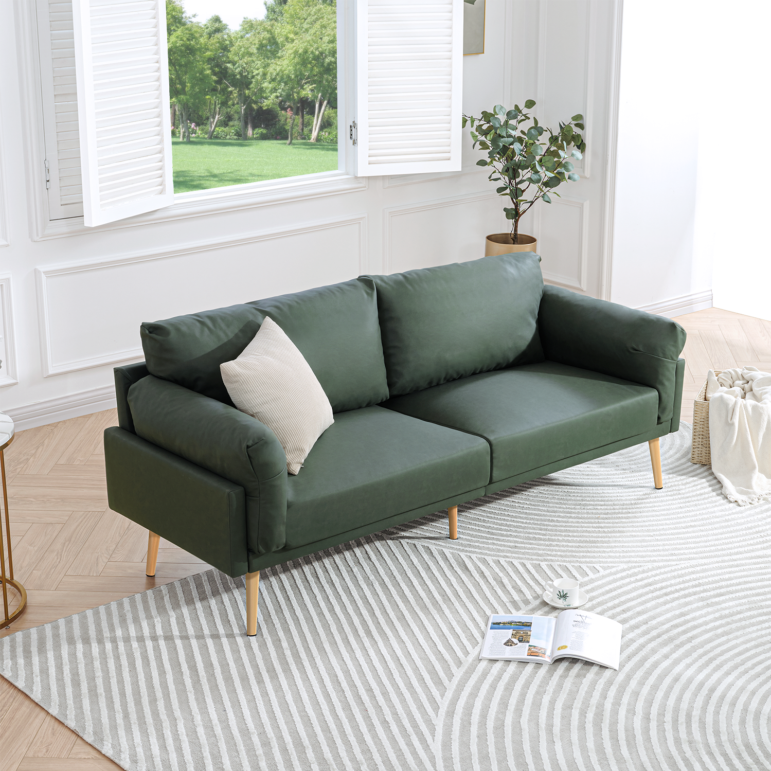 Flora Suede Fabric Sofa