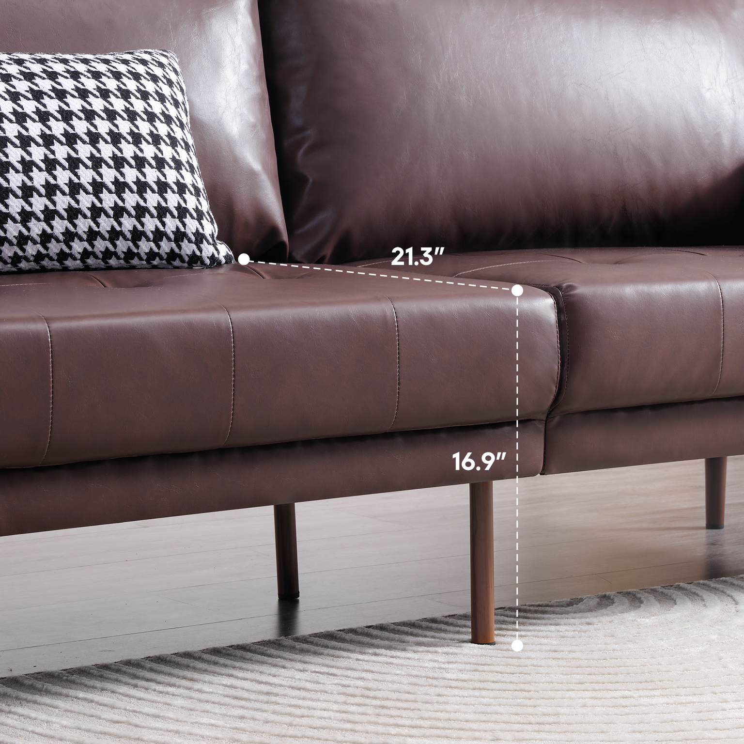 Nora Faux Leather Sofa