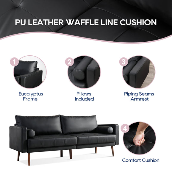 Nora Faux Leather Sofa