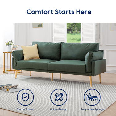 Flora Suede Fabric Sofa