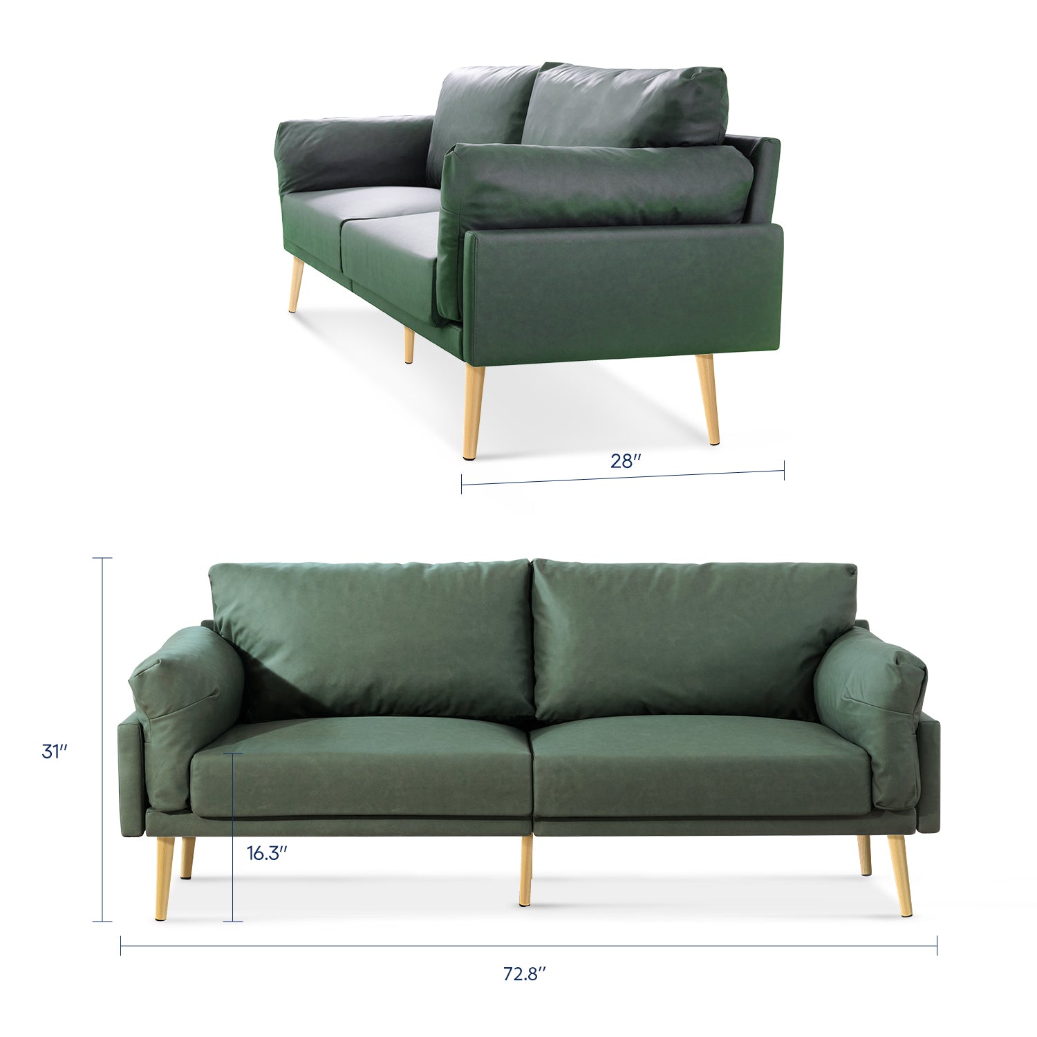 Flora Suede Fabric Sofa