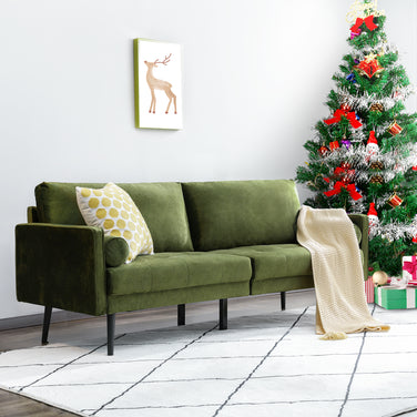 Nora Velvet Sofa, Green