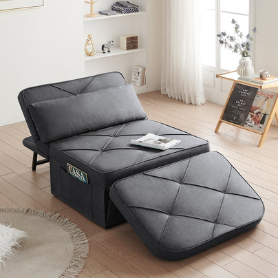 Evicka Curved Linen Guest Bed