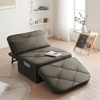 Evicka Curved Linen Guest Bed