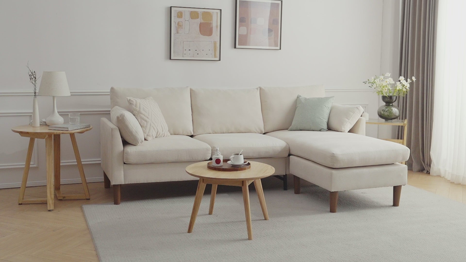 Irostan Faux Leather Sectional Sofa