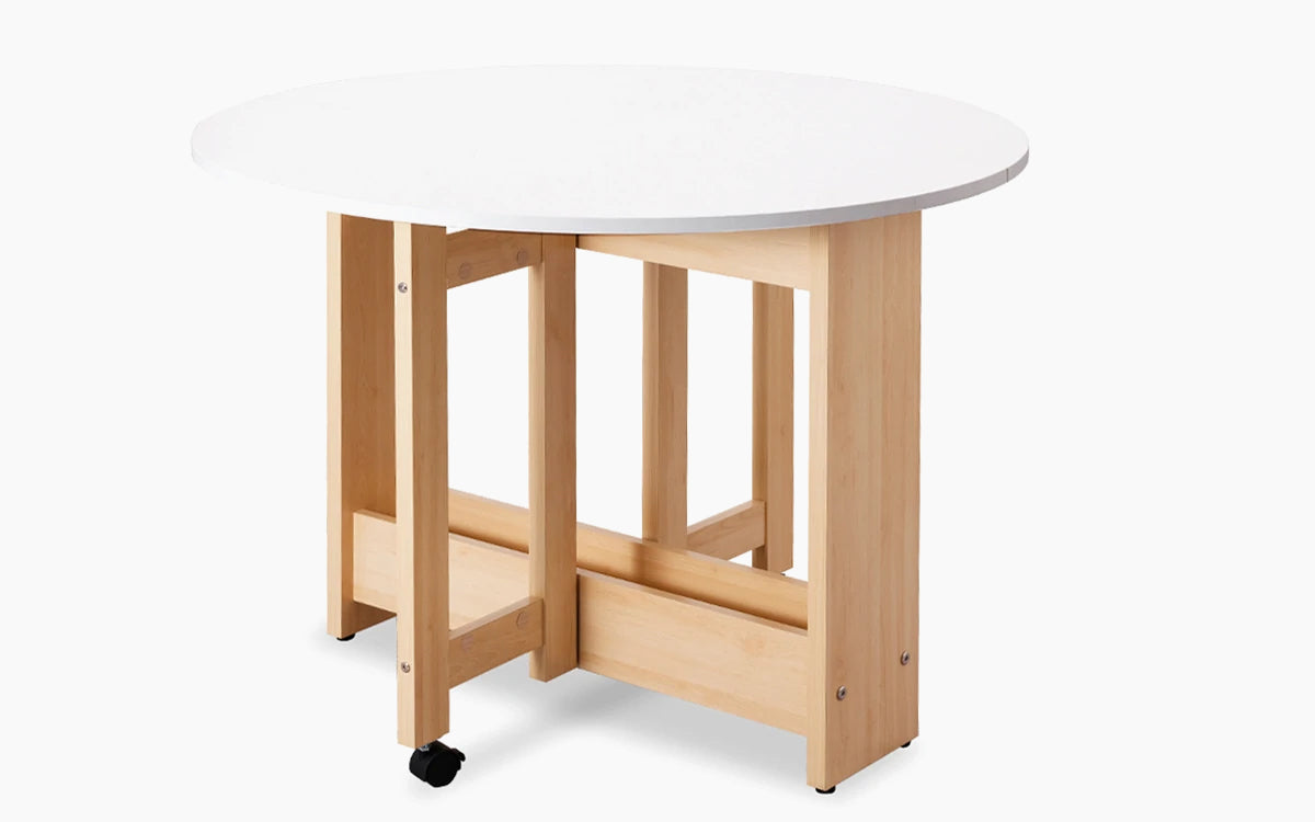 Round Kitchen & Dining Room Tables Foldable Engineered Wood